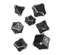 Q Workshop Metal Mythical 7 Polyhedral Ornamented Dice Set, Multicolore