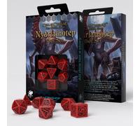 Q-WORKSHOP Nyarlathotep Dadi Set Rosso Con Nero Incisione Call Of Cthulhu