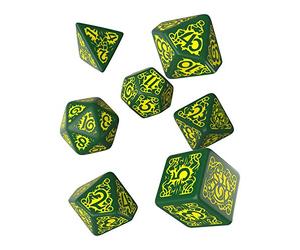 Q Workshop Pathfinder Strange Aeons Rpg Ornamented Dice Set 7 Polyhedral Pieces, multicolore