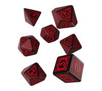 Q Workshop Pathfinder Wrath of The Righteous Rpg Ornamented Dice Set 7 Polyhedral Pieces, multicolore