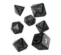 Set Di Dadi Bloodsucker RPG Giochi Di Ruolo Q-Workshop Nero E Argento Nuovo