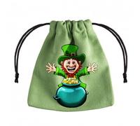 Q Workshop Sacca Dadi Verde Lucky Vaso d'Oro Per RPG DnD