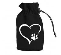 Q-WORKSHOP Sacchetto Per Dadi Da Cane In Cotone Nero Per DnD RPG Poliedrici