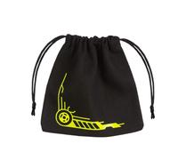 Q-Workshop Sacchetto Porta Dadi DnD In Cotone Nero Giallo Con Coulisse RPG