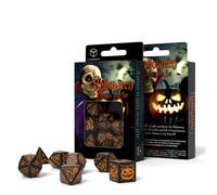 Q-Workshop Set Dadi Zucca Halloween Nero Arancione 7pc RPG DnD Poliedrici
