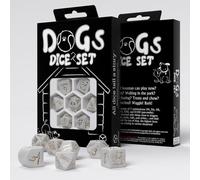 Cani Dadi Set: Charlie Moderno D4 Interno Brillanti Oro Bianco Q-workshop RDOG05