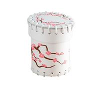 Giapponese Dadi Coppa Bianco Multicolor Pelle Roleplaying Q-Workshop Fatto Nuovo