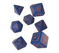 Wizard Dadi Set RPG Gioco di Ruolo Giochi Q-workshop Blu Navy & Arancione Dnd