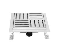 Q05 PIATTO DOCCIA IN ACCIAIO INOX 20CM, PIATTO DOCCIA, ALTEZZA REGOLABILE 63-...