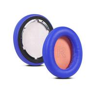 (Q10 blu arancione bott) Copriorecchie in pelle proteica, fondina per cuffie, paraorecchie per Anker