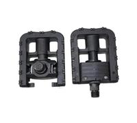 Q100 - Pedali pieghevoli in plastica antiscivolo per mountain bike da strada (nero)