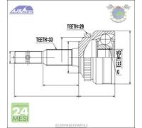Q16aj Kit Giunto Omocinetico Ajs Per Opel Vectra A Diesel 1988>1995