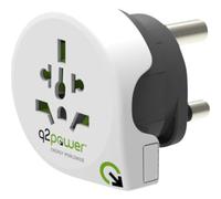 Q2 Power | World to South Africa | Adattatore Universale da Viaggio con Presa a Terra | Protezione Anti Scossa KID SAFE | Voltaggio e Potenza Max. 100V-1000W / 250V-2500W