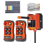 Q400 Telecomando per gru senza fili per gru a ponte Industriale Paranco elettrico Argano Rimorchio 4 canali pulsanti 2 Trasmettitore e Ricevitore 12V 24V