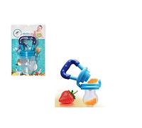 Q4U - Ciuccio per bambini, per alimenti freschi, frutta, capezzoli, svezzamento, capezzolo, capezzolo, tettarella, ciuccio massaggiagengive (piccolo, blu)