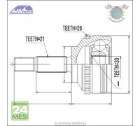 Q5naj Kit Giunto Omocinetico Ajs Per Renault Thalia I Diesel 1998>