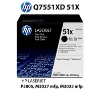 Q7551XD Cartuccia toner stampanti HP LASERJET P 3005 D DN N X, M 3027 3035 X MFP