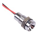 Q8R5CXXSR12E Super Rosso Brillante Incassato 8mm 12VDC LED Panel Indicatore IP67