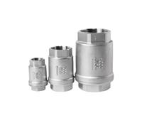 QAAEGMHN 1/4" 3/8" 1/2" 3/4" 1" -4" BSP NPT Female Vertical One-Way Check Valve 201/304/316 Stainless Steel Water Gas Oil(3/4",NPT)