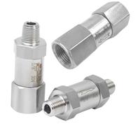 QAAEGMHN 1/8 1/4 3/8 1/2 3/4 1" BSP NPT Female Male One Way Check Valve Non-Return Inline 304 316 Stainless Steel(1/2",Male NPT)