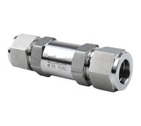 QAAEGMHN 3-20mm 1/8"-1/2" Tube Compresion Union 304 316L Stainless Steel Non-Return Check One Way Valve 430 915 3000 6000 PSI(5l16 inch 7.94mm)