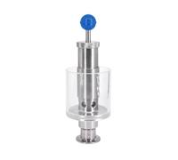 QAAEGMHN 32/38mm 1.5" Tri Clamp 0-3 Bar Adjust Pressure Relief Safety Valve Sanitary SUS 304 Stainless Steel Brew Beer(Fit 32mm Tube K50.5)