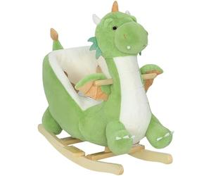 Qaba Cavallo a dondolo bambini cintura sicurezza 18-36m Verde