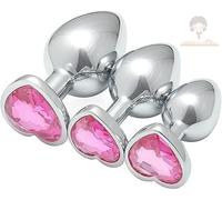 QABUOO Massaggiatore a forma di cuore rosa, in acciaio inox, per coccolarsi un po' di più