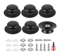 Qacpahucy 6 Pezzi Manopole per Coperchio Pentola - Pomelli Universali e Pomello Universale - Sostituzione per Utensili da Cucina - Manopole di Ricambio Coperchio Pentole