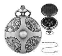 Qaestuan 1 Pezzi Set di Dadi Poliedrici, Mini Dadi D&D Set in Metallo con Custodia Cava in Bronzo Steampunk per Orologio da Tasca, per Dungeons And Dragons DND Rpg MTG D4 D8 D10 D12 D20, Argento