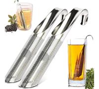 Qaestuan 2 Pezzi Infusore per Tè, Infusore per Tisane a Rete Fine, Filtro per Tè Sfuso in Acciaio Inossidabile, Colino con Gancio, Filtro the Infusione, per Teiere, Tazze e Bottiglie di Tè