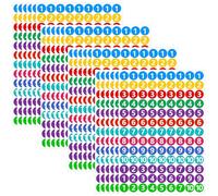 Qaestuan 24 Pezzi Numeri Adesivi 1-10, Etichette Adesive 20mm, Adesivi Numerati, Vinile Impermeabile, Adesivi Colorati Numerati, Adesivi Digitali, Numeri Rotondi Piccoli Adesiv per Armadietti