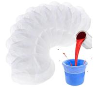 Qaestuan Filtro de Pintura de 10 Piezas con Apertura Superior Elástica, Filtro de Malla Fina Reutilizable de 1 Galón, Bolsa de Malla de Filtración para Filtrar Pintura, Gasolina, Combustible, Blanco