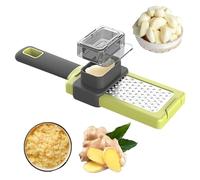 Qaestuan Spremiaglio, Schiaccia Aglio, Spremiaglio in Acciaio Inox, Garlic Press Rocker Mincer Crusher, Forte Schiaccia Antiruggine, Spremi L’Aglio e lo Zenzero Senza Fatica, Facile da Pulire