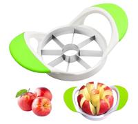 Qaestuan Taglia Mela a Spicchi, Taglia Mele, Tagliamela Spicchi Acciaio Inox, Affetta Torsolo Mela, Tagliafrutta, Frutta Apple Slicer Cutter, Affettatrice di Mele per la Casa e la Cucina (verde)