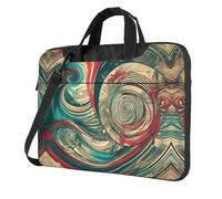 qahuopp Borsa per computer con stampa con scritta "Not All Who Wander Are Lost", con maniglia per il trasporto, custodia protettiva per computer portatili da 13", 14" e 15,6", Nero , 15.6 inch