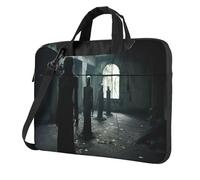 qahuopp Haunted Mansions - Borsa per computer portatile con maniglia per il trasporto, adatta per computer portatili da 13", 14" e 15,6", Nero , 15.6 inch