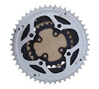 QAINKUN Corona 48T 46T 38T 36T 28T 26T 24T BCD 104-64 MTB Corona in lega di alluminio Ruota per bicicletta Parti per mountain bike Corona stretta larga (colore: 48-38-28T)