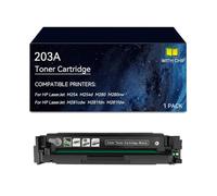 QALOP 203A Cartucce toner compatibili CF540A CF541A CF542A CF543A, con chip | Sostituzione for cartuccia toner per HP 203A for stampante M254 M254d M280 M280nw M281cdw M281fdn M281fdw(Black)