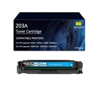 QALOP 203A Cartucce toner compatibili CF540A CF541A CF542A CF543A, con chip | Sostituzione for cartuccia toner per HP 203A for stampante M254 M254d M280 M280nw M281cdw M281fdn M281fdw(Cyan)