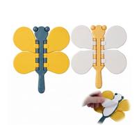 QALPOM 2 Pezzi Blocca Finestre per Bambini, Serratura Porta Scorrevole Sicurezza Bambini Senza Fori, Blocco Finestre e Sportelli Adesivo in ABS per Protezione Casa, Giallo e Blu, 11x9,8cm