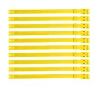 Qalvona Collare per Capra, 10 Pezzi, Collare Regolabile per Animali da Allevamento in PU, 59cm - Resistente, Morbido, per Identificazione e Gestione Bestiame (Gialla)