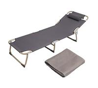 Qalvona Letto da Campo Pieghevole per Adulti, Lettino da Campeggio Regolabile con Cuscino, Portatile e Leggero - Design Stabile con Tre Aste, Resistente e Traspirante, Perfetto per Viagg