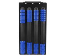 Qalvona Organizer Socket 48 Pezzi, Porta Bussole 1/4 Pollice, 3/8 Pollice, 1/2 Pollice con 14 Clip, 18 Clip, 16 Clip - Design Ergonomico con Manico, Costruzione Robusta, Per Uso (Blu)