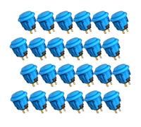 QANBA D-lite - Pulsanti arcade originali a scatto per joystick arcade fai da te, 24 mm, interruttore a pulsante da 24 mm (confezione da 24 mm, blu (EL01), 24 pezzi)