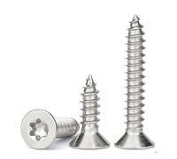 QANCEN 50 Pezzi Viti Torx a Testa Svasata M4x10mm, Viti Autofilettanti Acciaio Inox A2 V2A, Filettatura Completa per Legno e Cartongesso