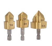 QANYEGN 3 Pcs Set PPR Lifting Drill Bit 1/4 Inch Hex Shank Water Pipe Expansion Drill Puncher Hole Opener Expander for Water Pipe Tube Repair