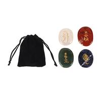 QANYEGN 4 Pietre di Bilanciamento Reiki, Cristalli Curativi delle Dimensioni di Un Palmo, Finemente Lucidati, Per La Meditazione, La Purificazione E La Guarigione Reiki