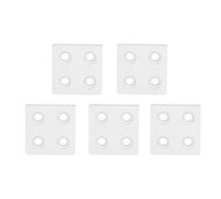 QANYEGN 5 pcs tappo di fine profilo in alluminio, piastra di unione di estrusione, piastra di copertura in metallo in metallo parti in movimento lineare 4040 doppi scanalature (Silver)