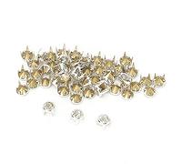 QANYEGN 50 Borchie con Strass in con Artiglio da 7 Mm, Rivetti con Strass Rotondi in Argento, Perfetti Per Decorazioni Artigianali in Pelle(Bianco)